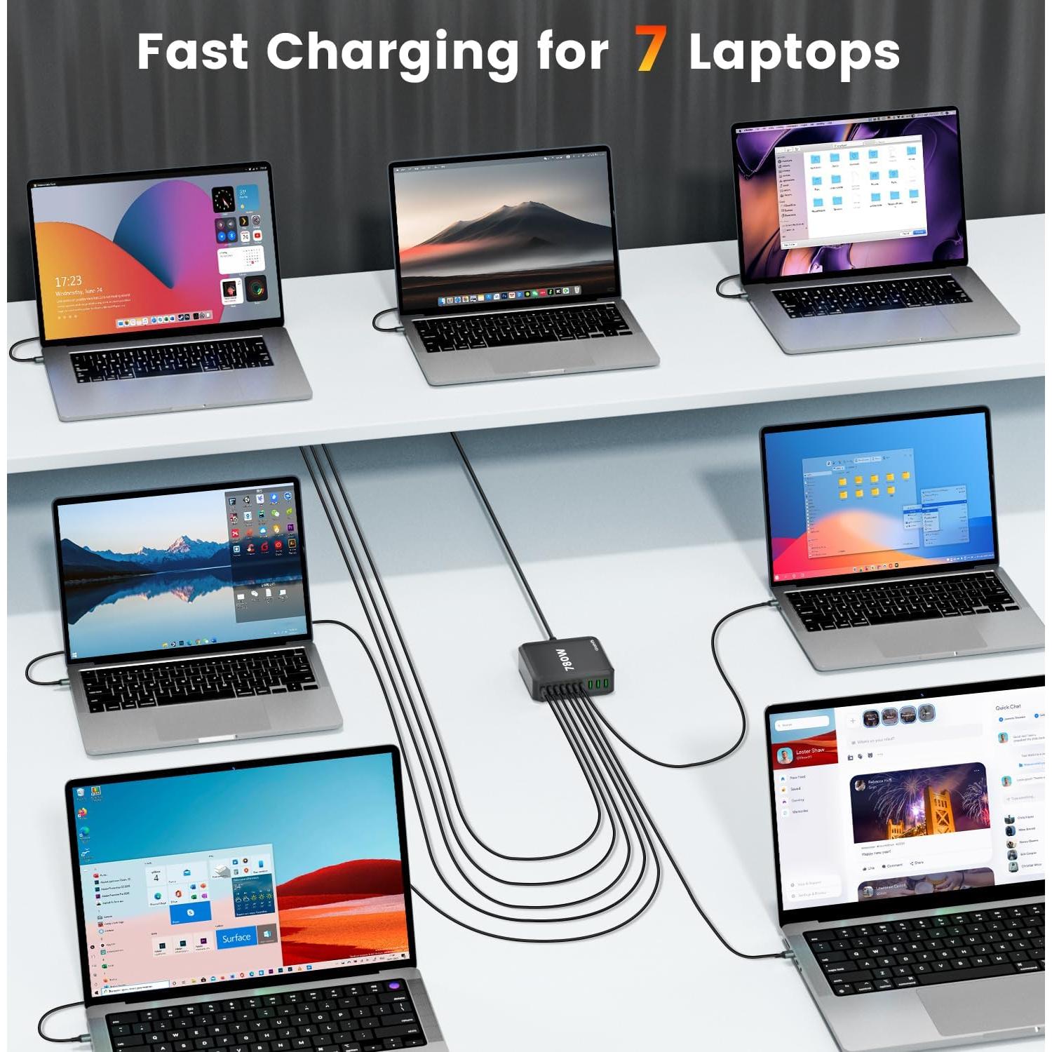 Estación de Carga Rápida 780W 10 Puertos USB C Dongguan