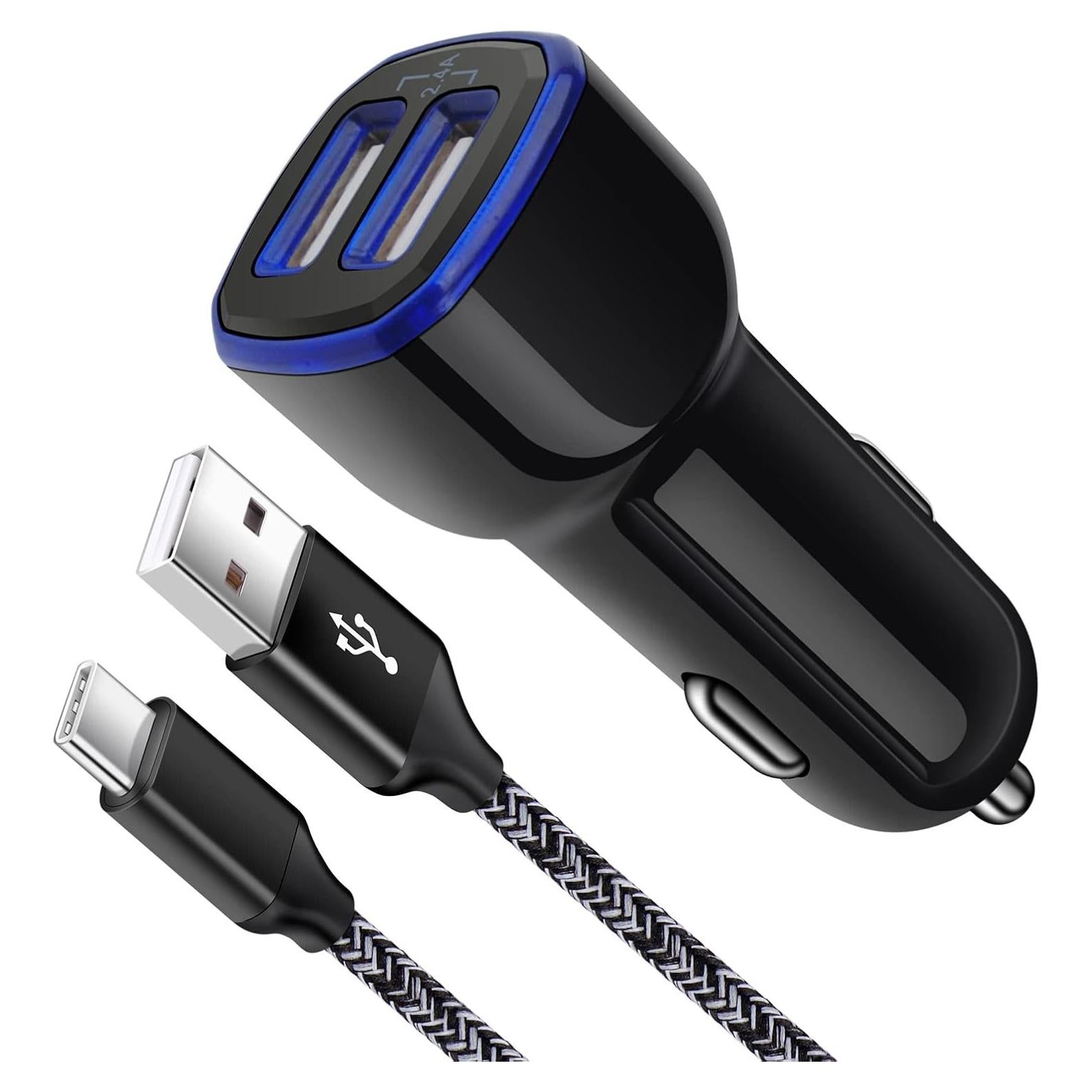 Cargador Rápido de Coche USB C Samsung Galaxy 12W 0.91m
