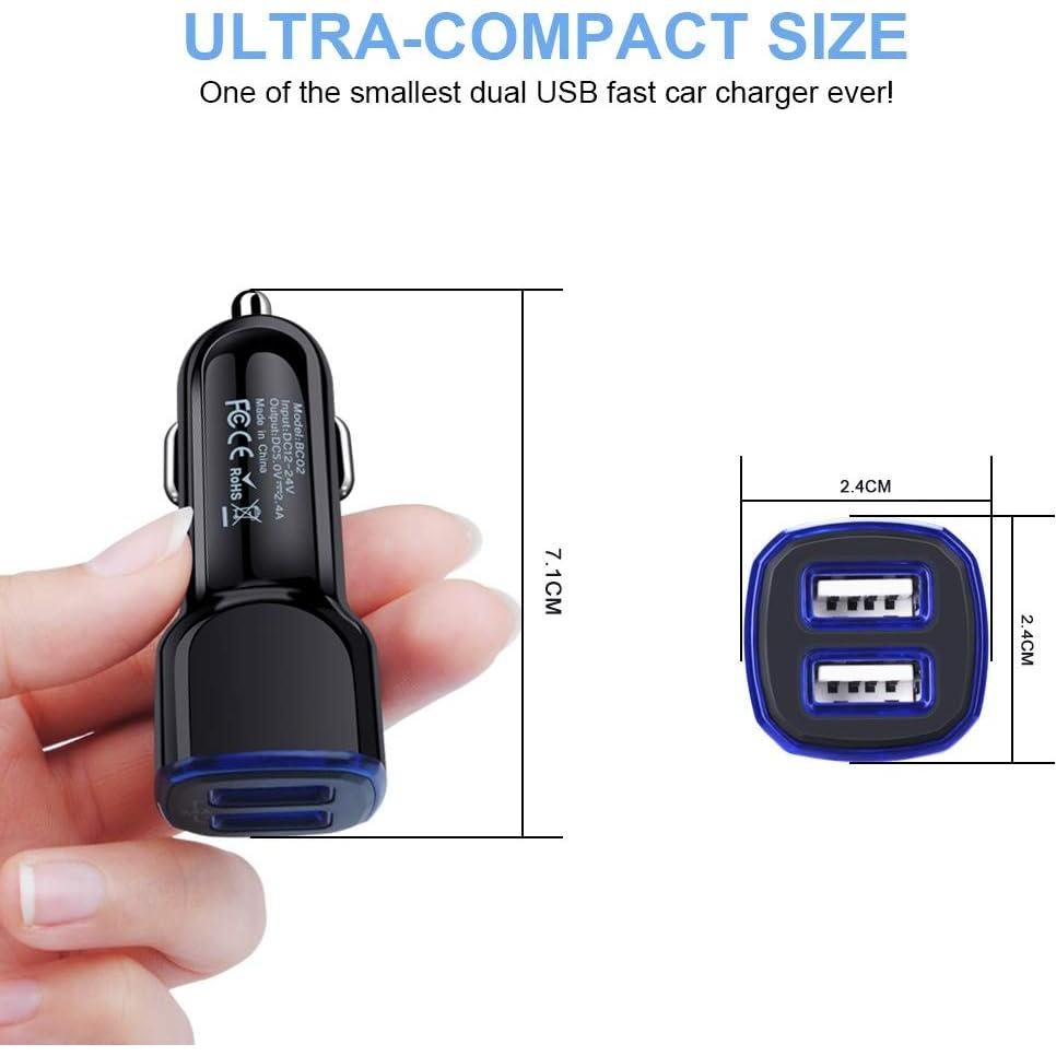 Cargador Rápido de Coche USB C Samsung Galaxy 12W 0.91m