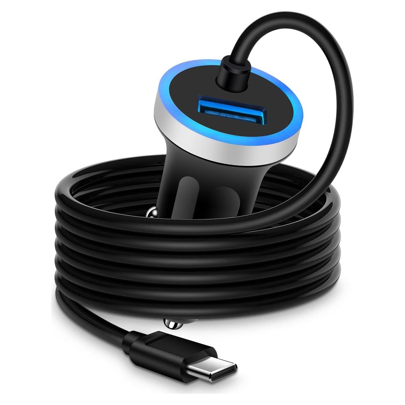 Cargador de coche USB-C rápido Bordsek con cable 0.91m