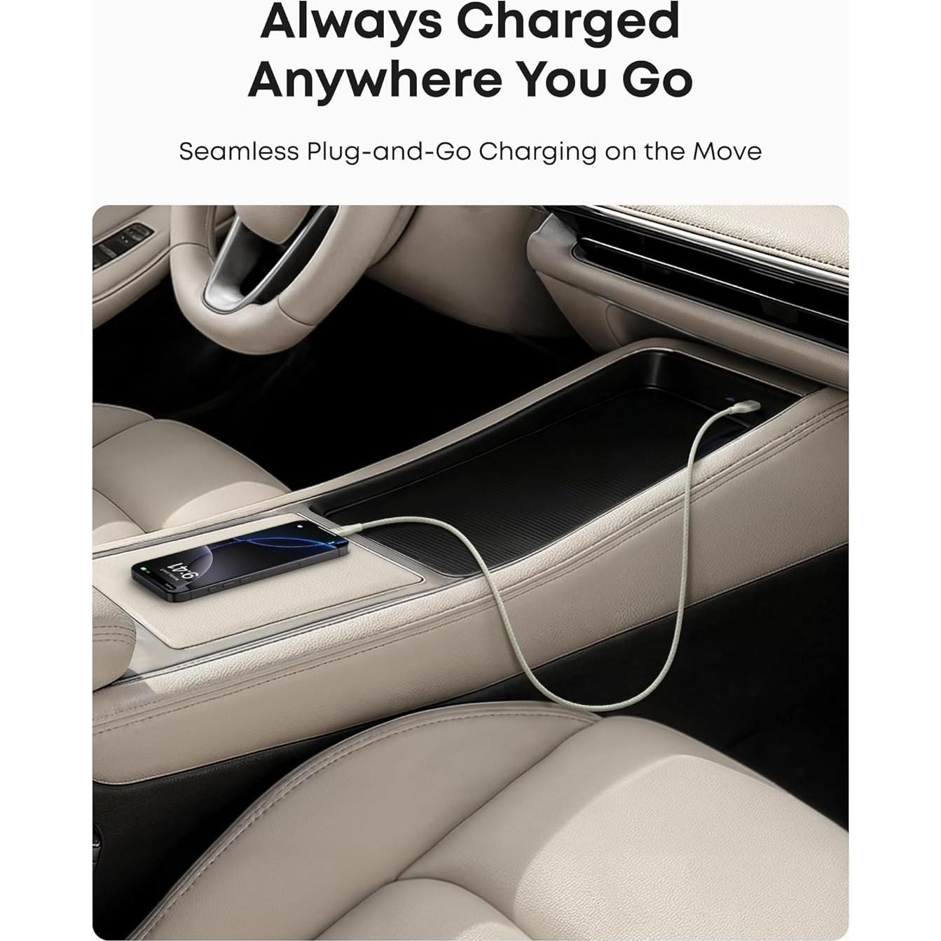 Cable USB-A a USB-C Anker 0.91m Trenzado Reciclado Blanco