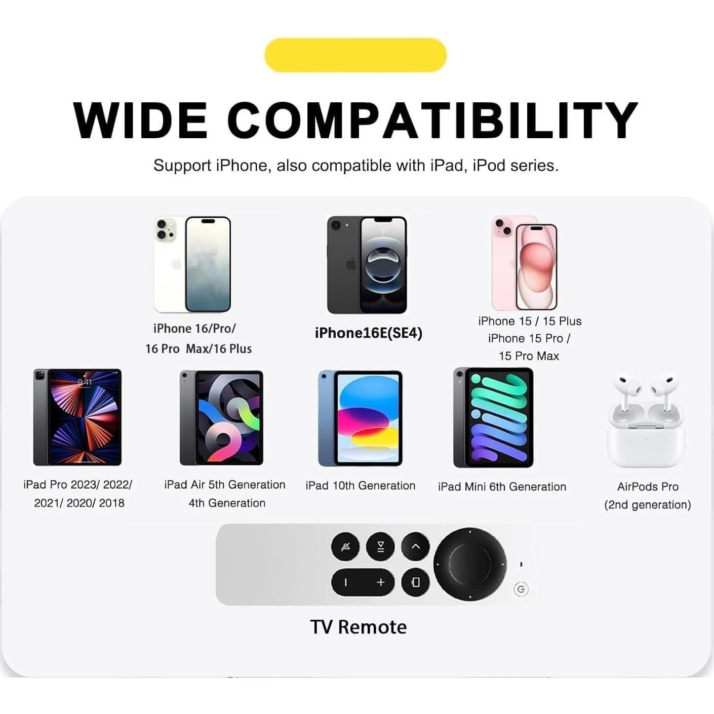 Cable USB C 0.5m para iPhone 17/16/15 y iPad Pro Xnarew