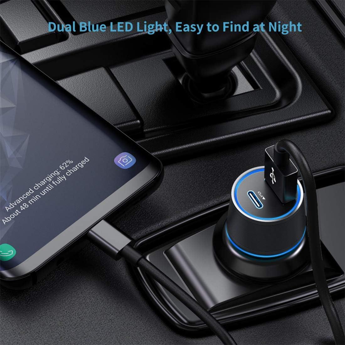 Cargador de Coche USB-C Rápido 20W Dongguan con Cable 1m