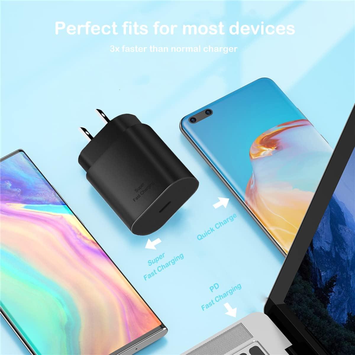 Kit Cargador Rápido 25W Tipo C Samsung Pared/Coche USB