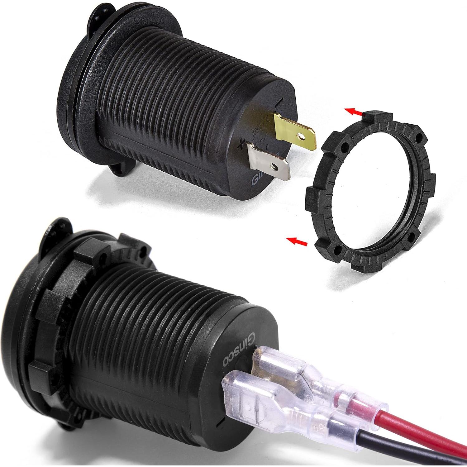 Cargador USB Doble Ginsco 4.2A para Coche y Barco con Fusible