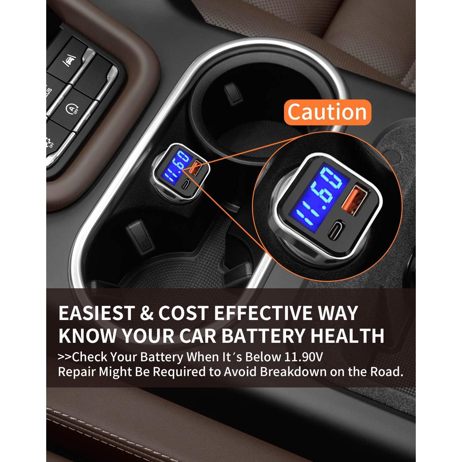 Cargador de Coche USB C Jebsens 30W con Pantalla LED