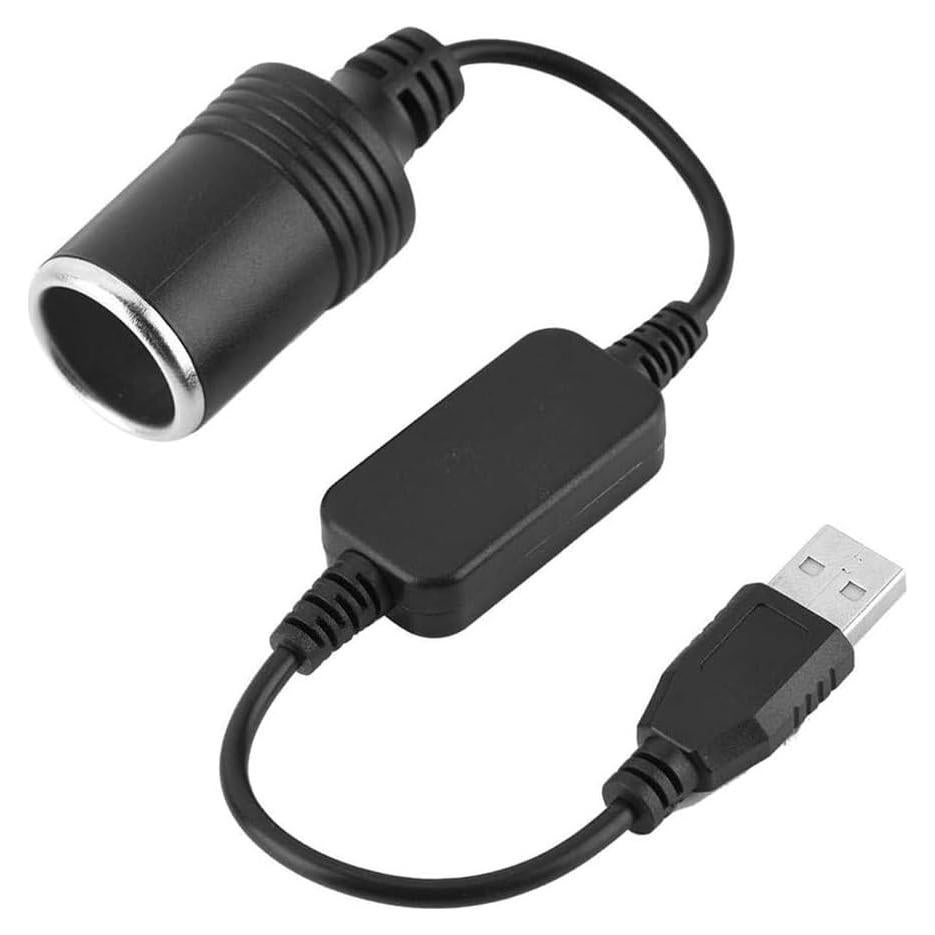 Convertidor USB A Macho a Toma de Encendedor 12V 30cm