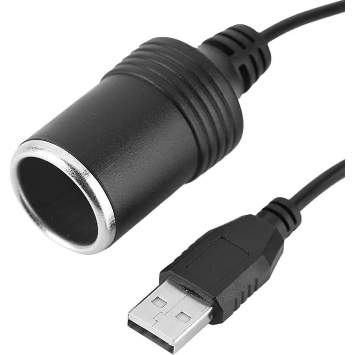 Convertidor USB A Macho a Toma de Encendedor 12V 30cm