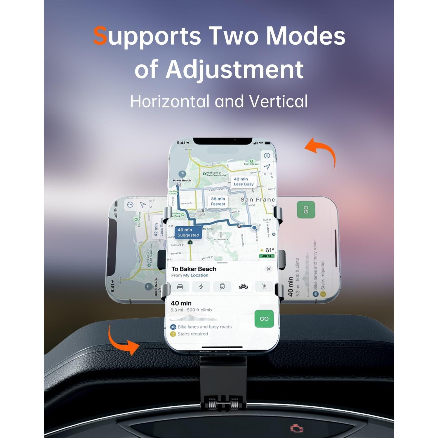 Soporte para Teléfono de Coche Bawyot Clip Universal 4-7"