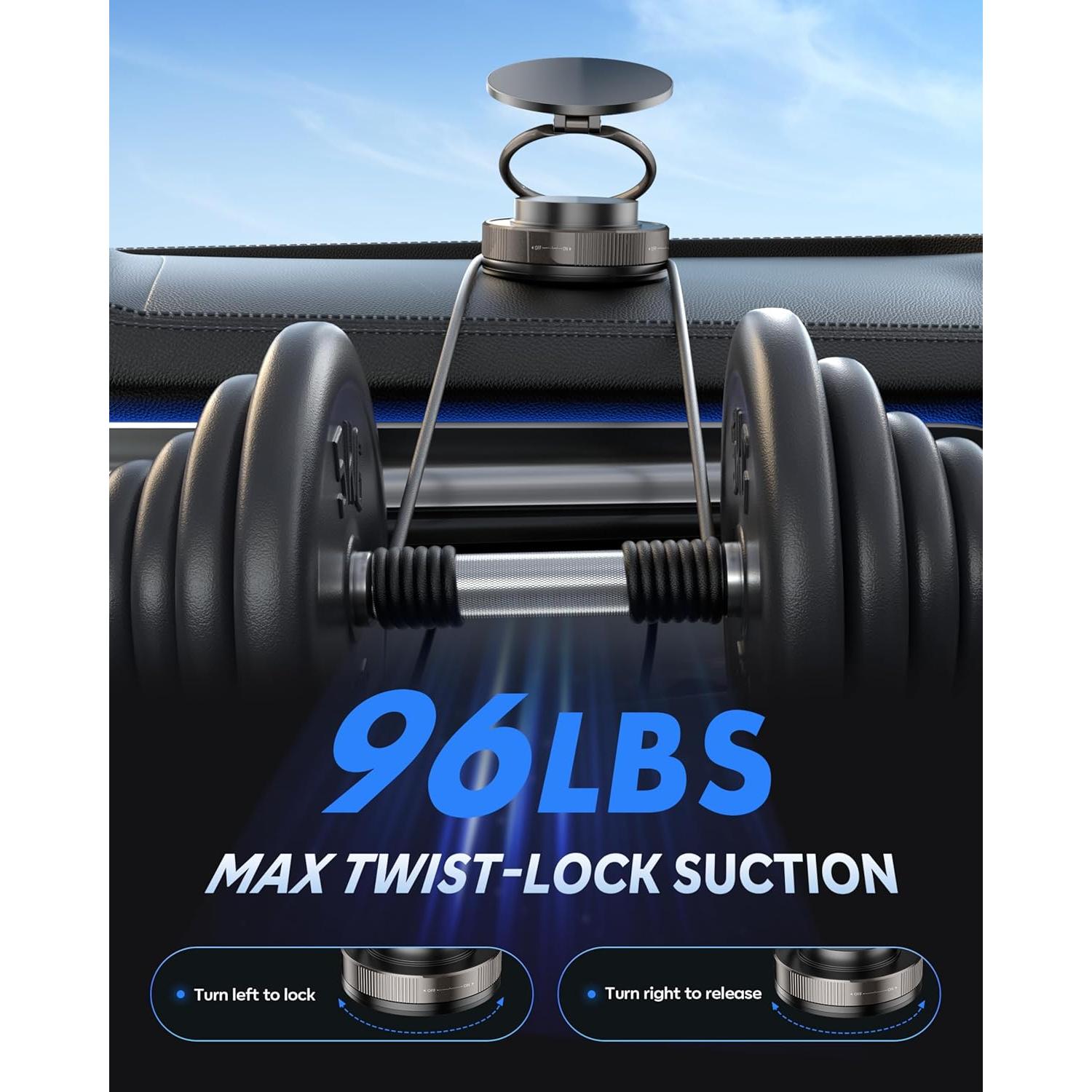 Soporte Magnético para Teléfono de Coche MARUVI Negro 2800gf