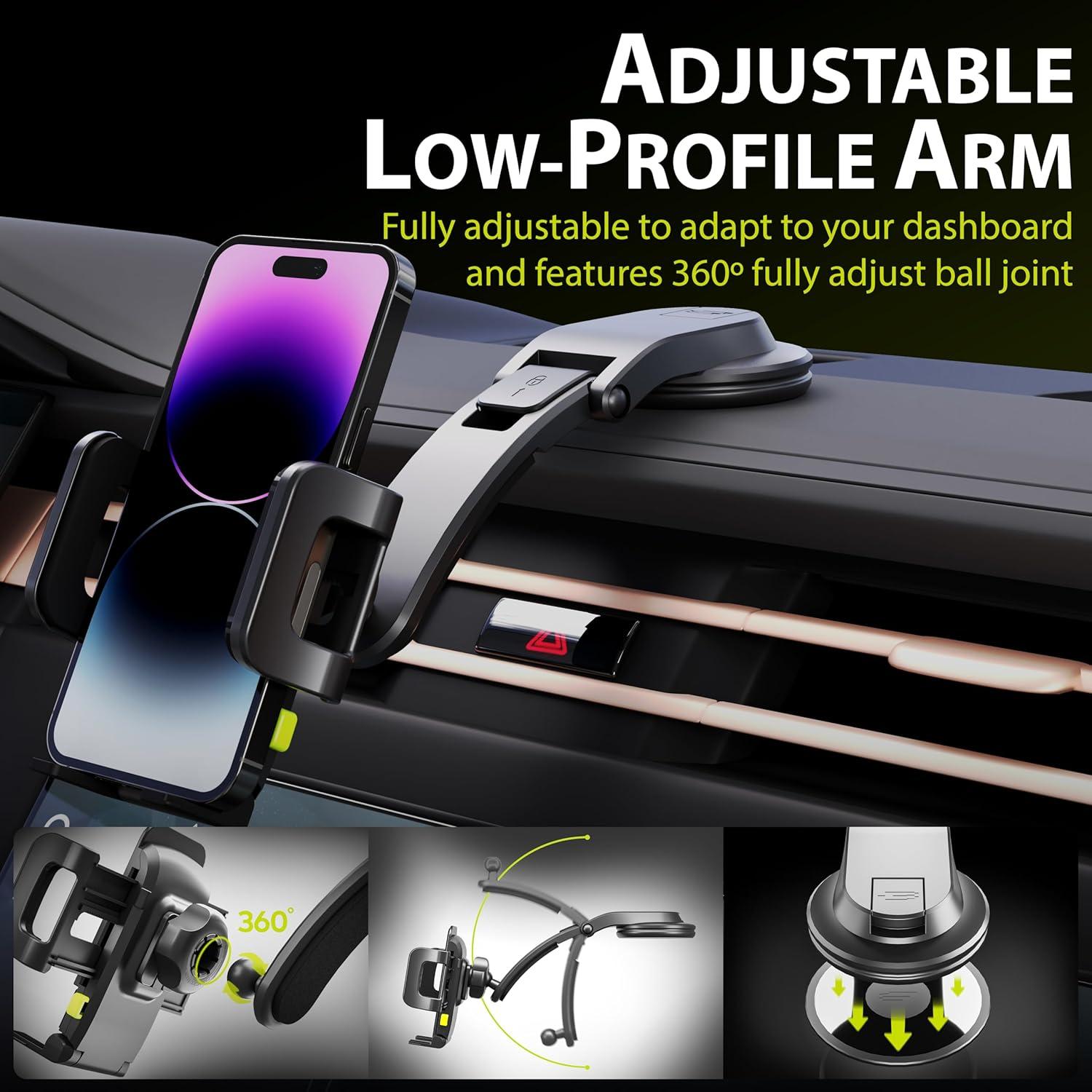 Soporte para Teléfono Bracketron TripGrip para Coche - Ajustable