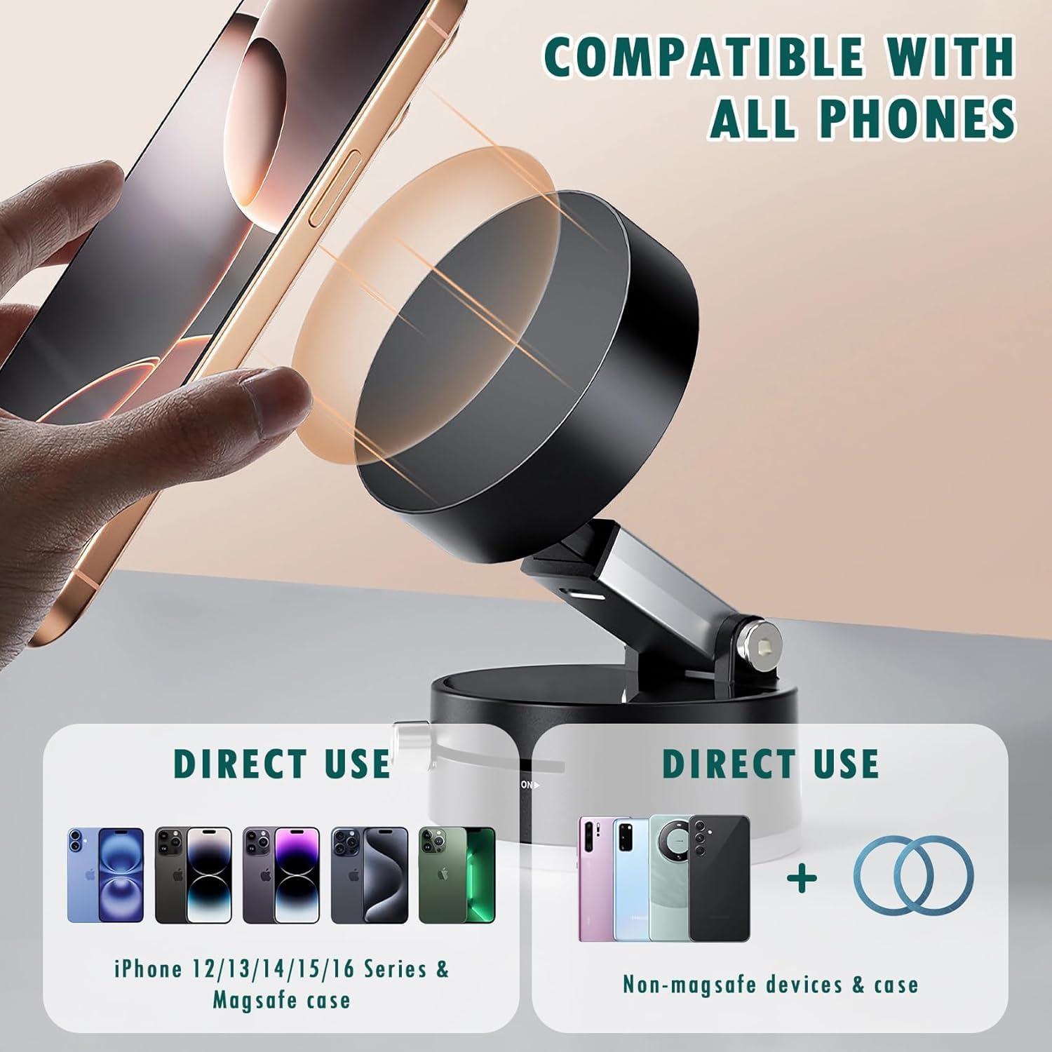 Soporte Magnético para Teléfono en Auto Faatchoi Negro Ajustable