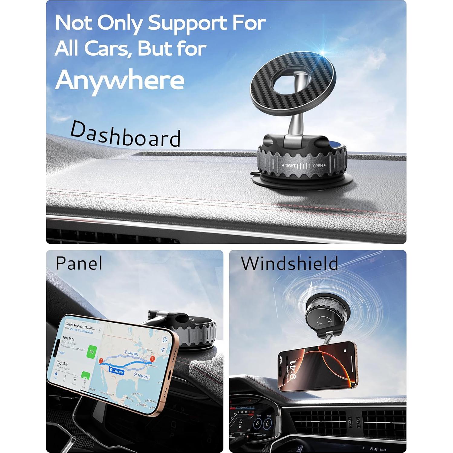 Soporte para Teléfono en Auto BEBEAR Magnético 4400gf Ajustable