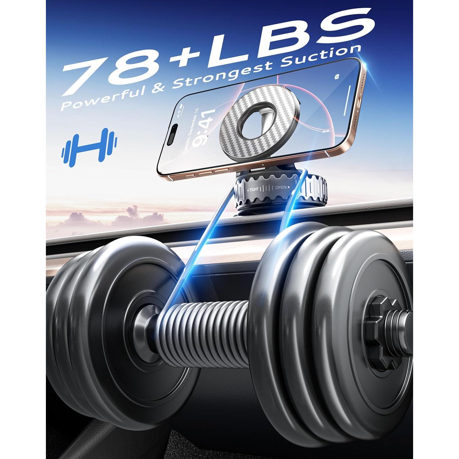 Soporte para Teléfono en Auto BEBEAR Magnético 4400gf Ajustable