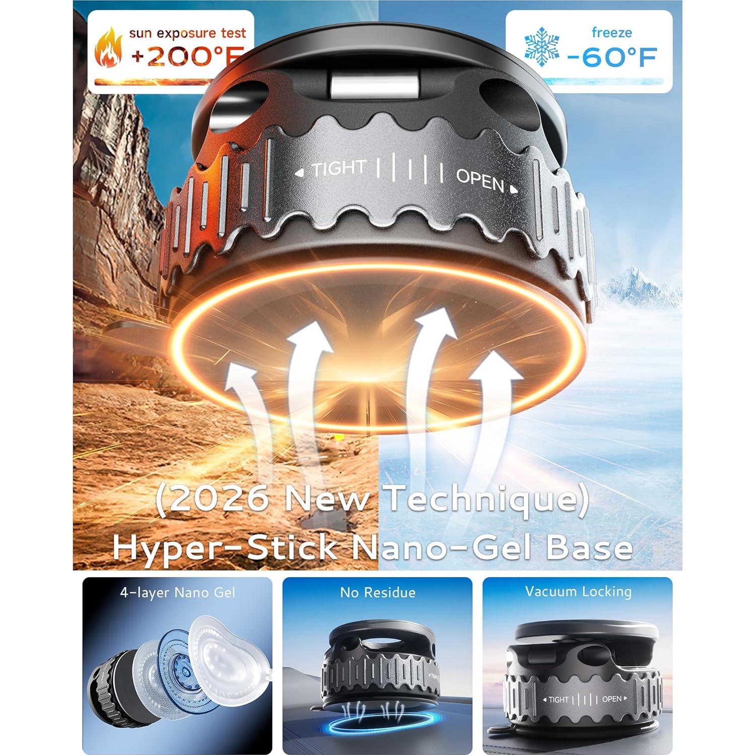 Soporte para Teléfono en Auto BEBEAR Magnético 4400gf Ajustable