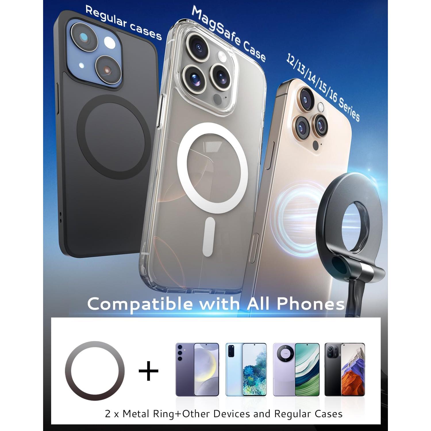 Soporte para Teléfono en Auto BEBEAR Magnético 4400gf Ajustable