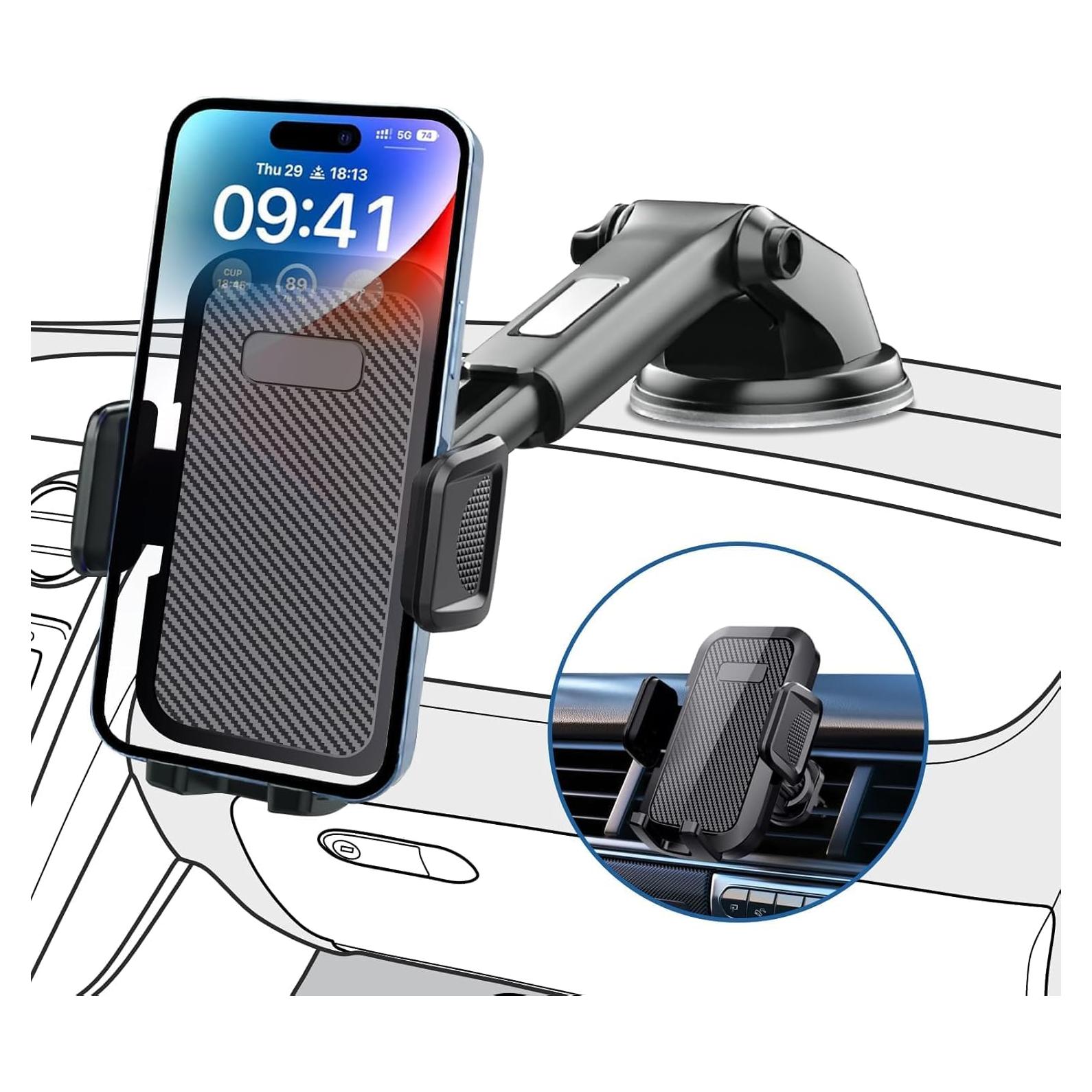 Soporte para Teléfono de Coche Yiokouz Ajustable Universal