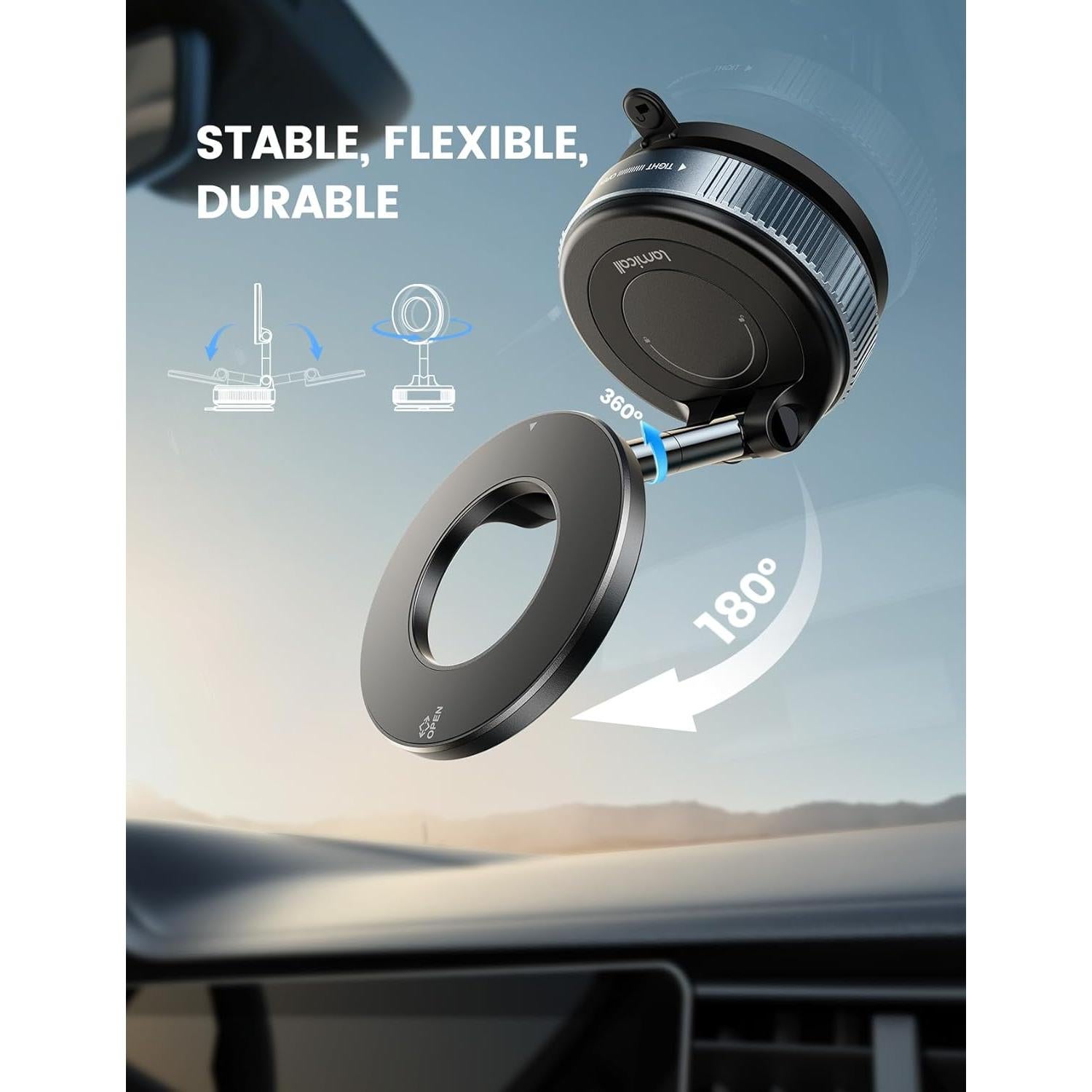 Soporte para Teléfono de Coche Lamicall STCD10 - Magnético 360°