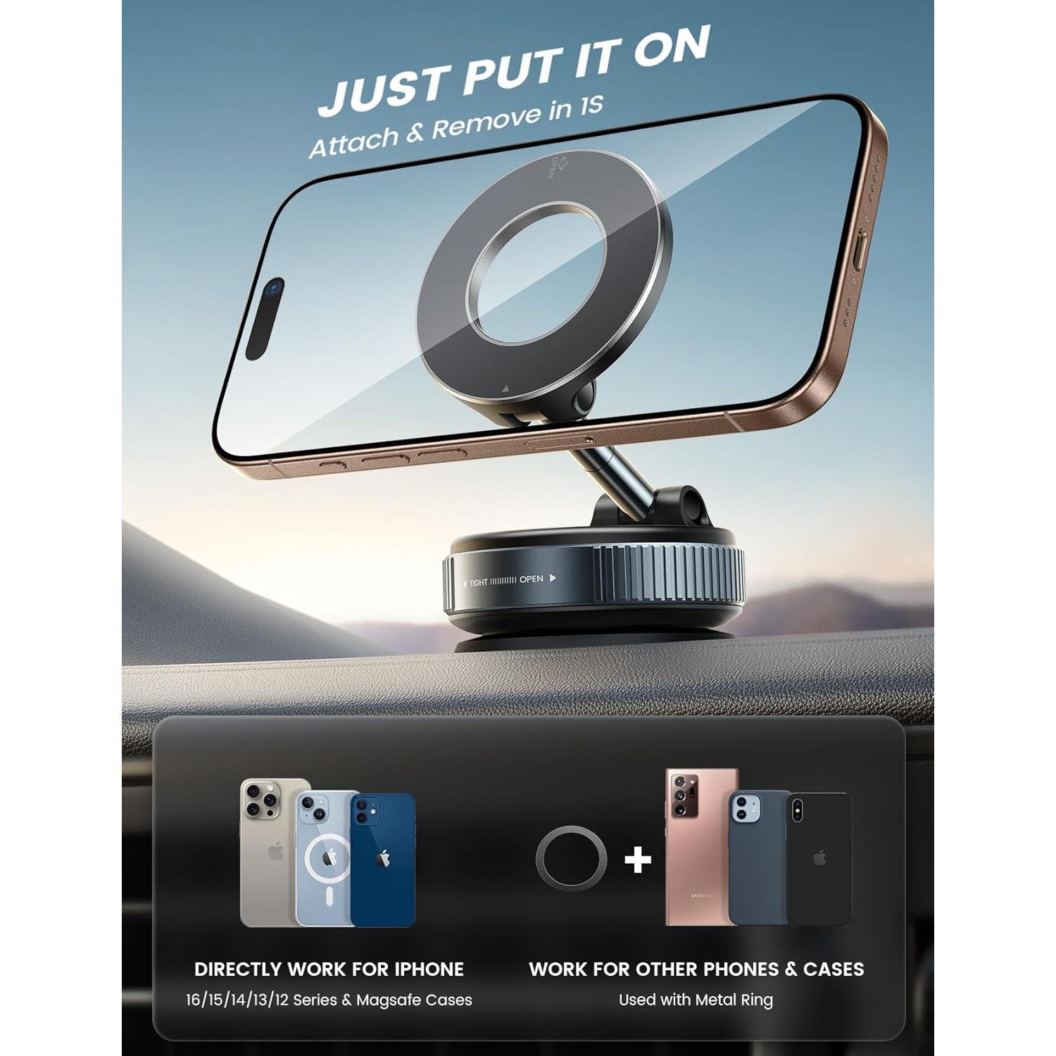 Soporte para Teléfono de Coche Lamicall STCD10 - Magnético 360°