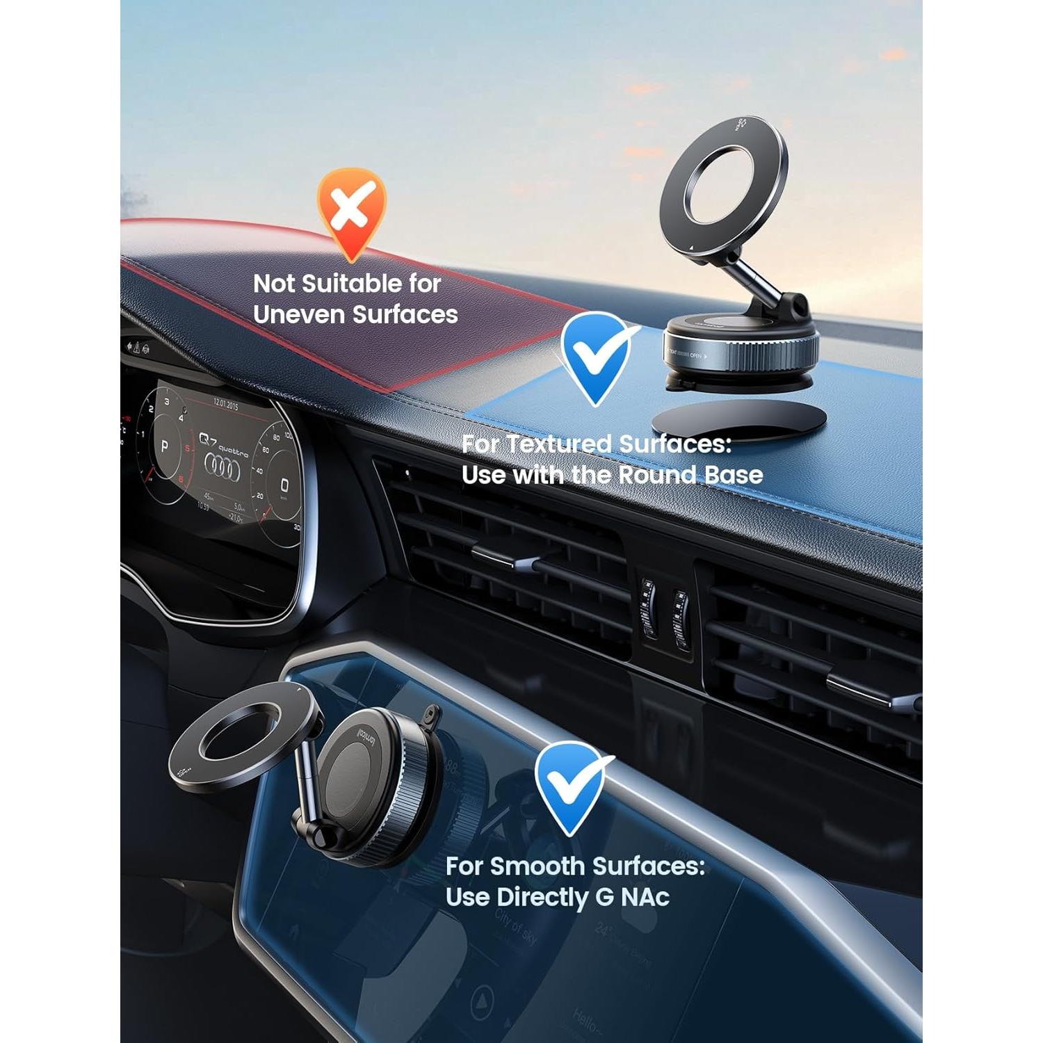 Soporte para Teléfono de Coche Lamicall STCD10 - Magnético 360°