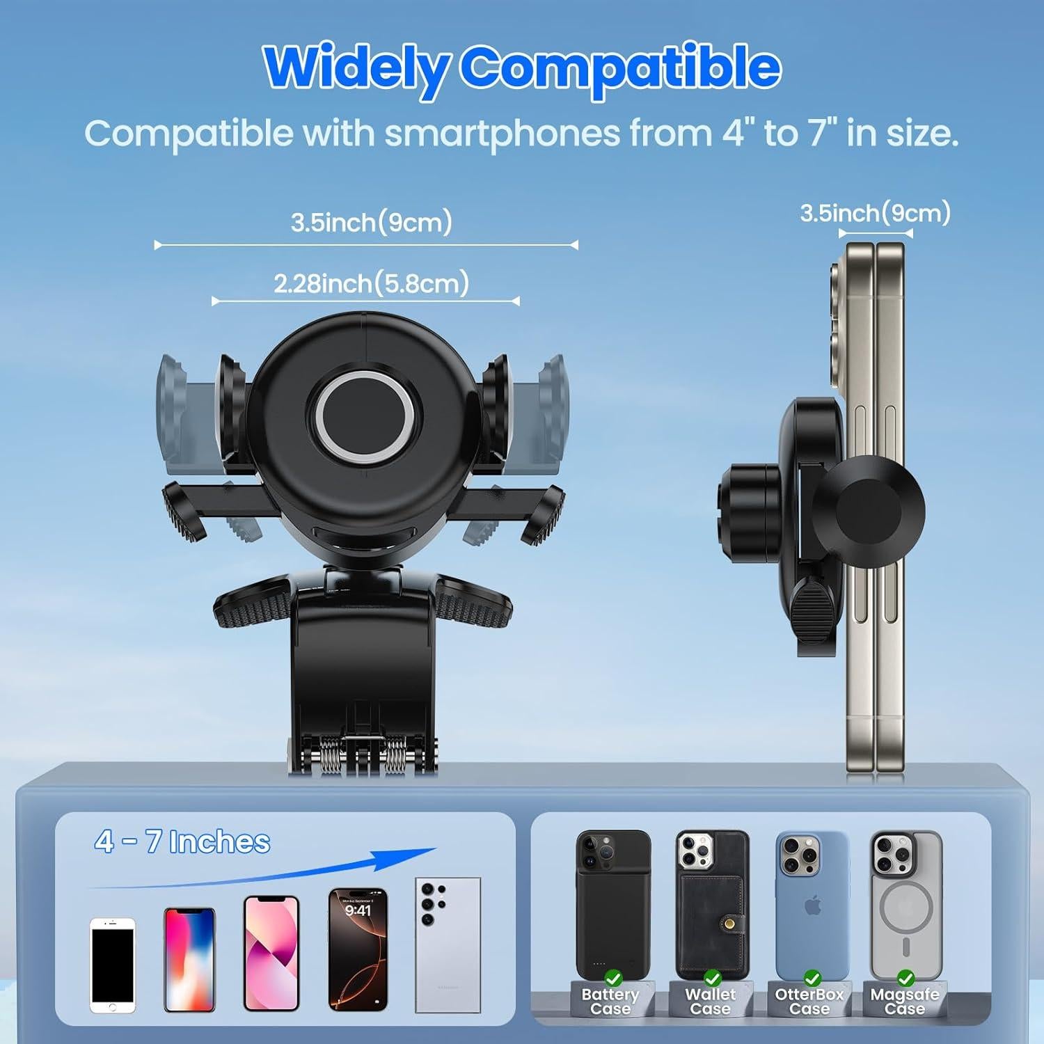 Soporte para Teléfono en el Tablero del Coche RIEMKSL Negro 360°