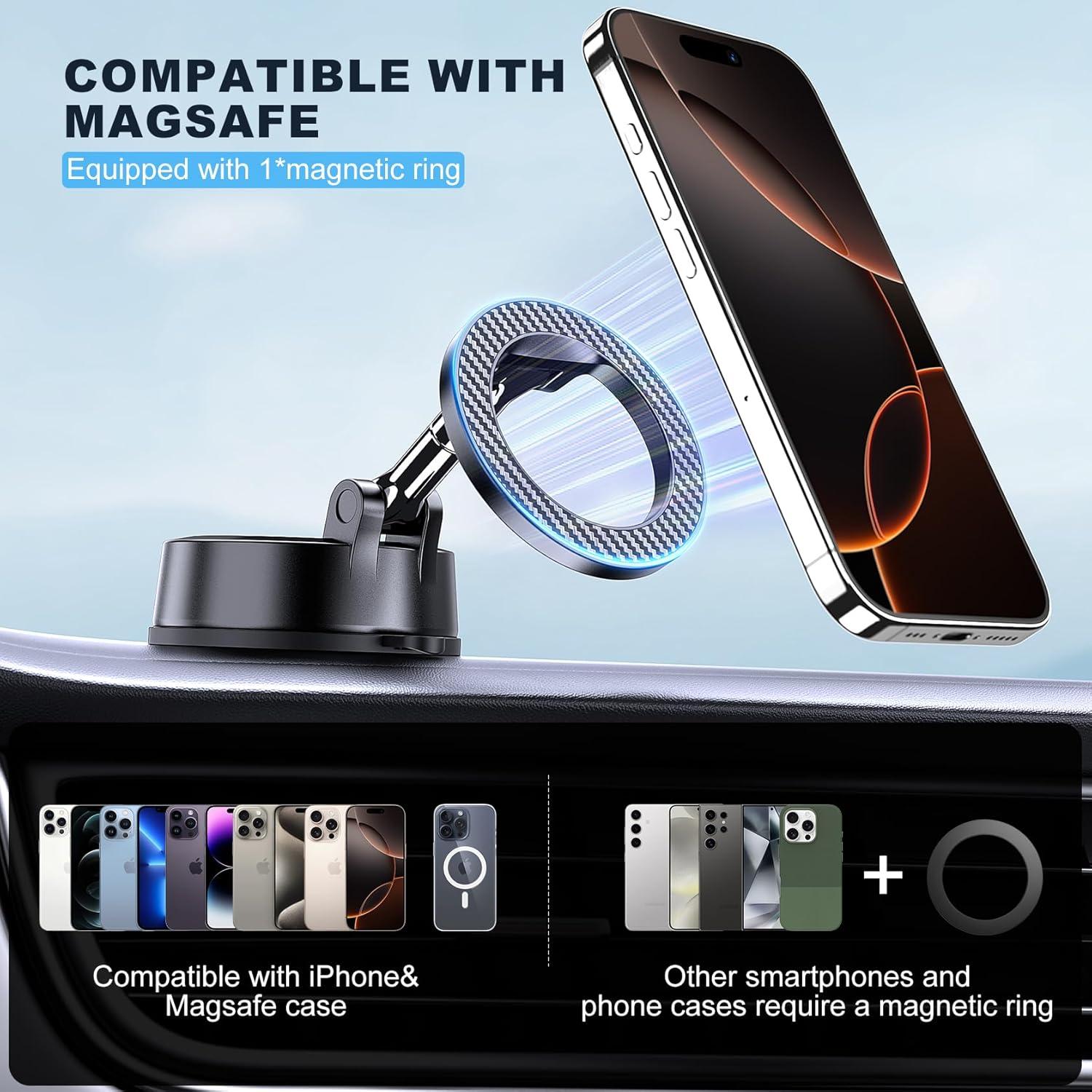 Soporte para teléfono de coche MOKPR MagSafe plegable 360°