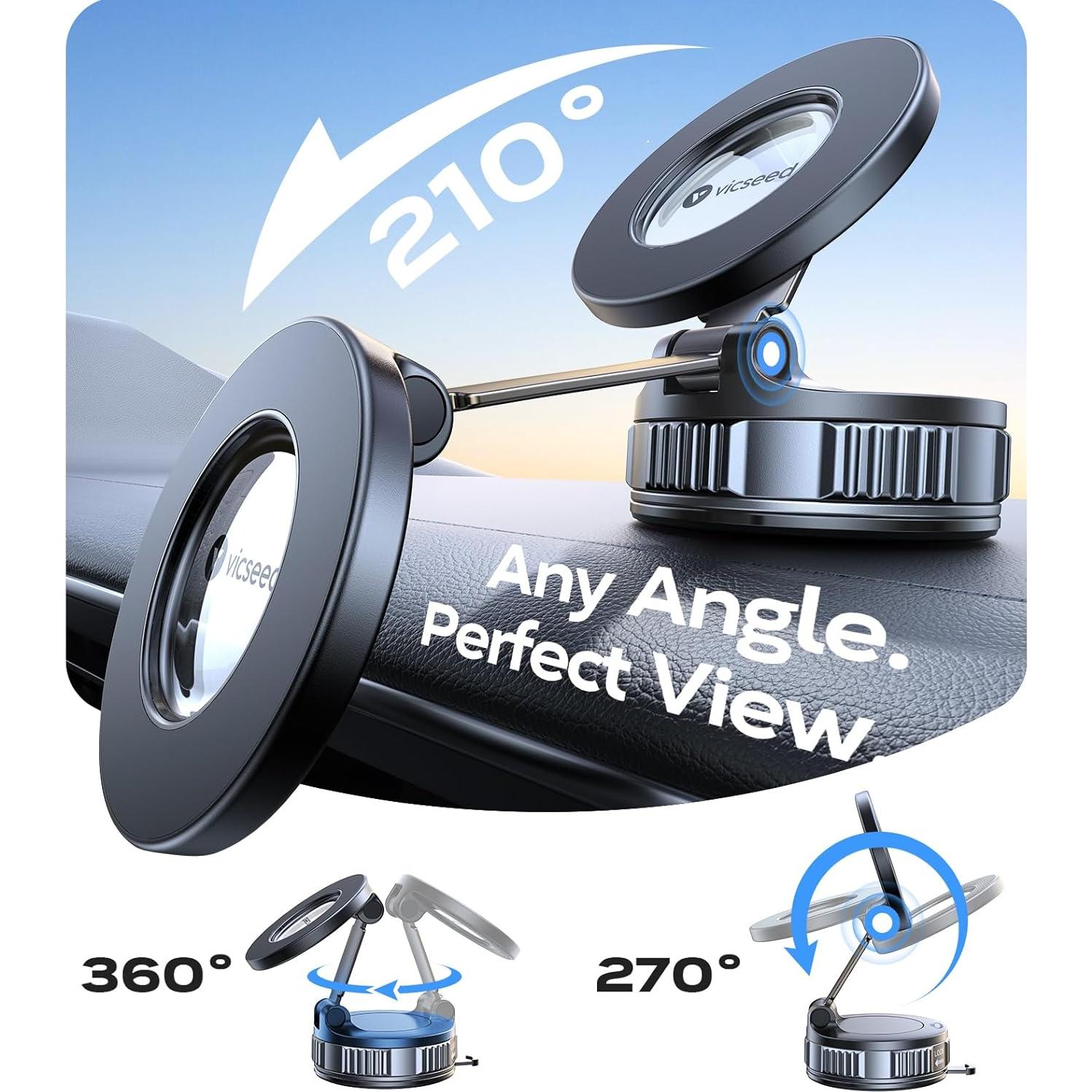 Soporte Magnético para Teléfono VICSEED para Coche Ajustable 360°