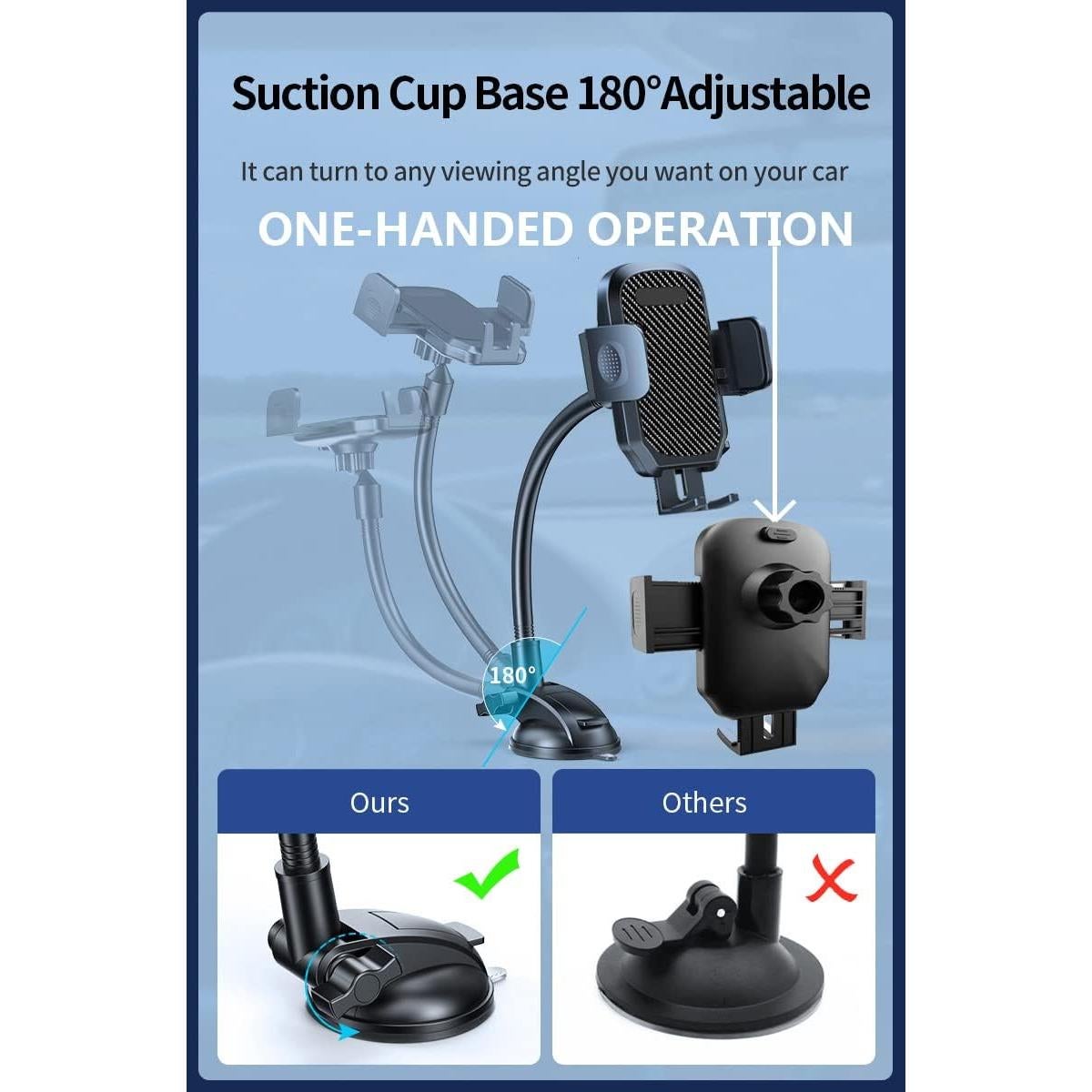 Soporte para Teléfono Móvil en el Coche Ywecan 33 cm Flexible