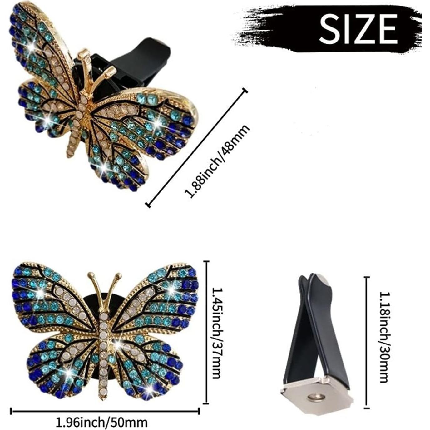 Clip de Ventilación de Coche Mariposa Brillante Sozbkelns