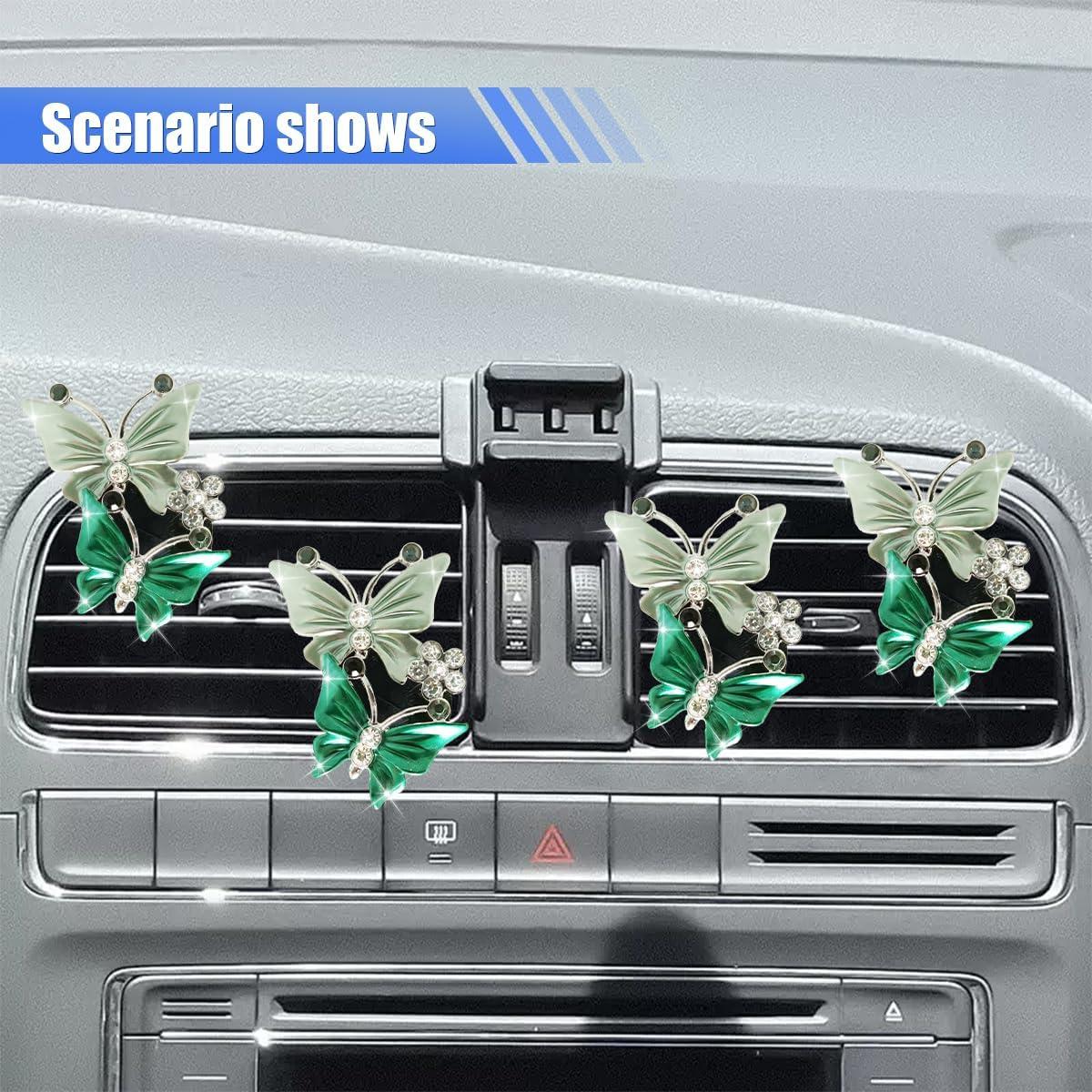 Clip de Ventilación para Ambientadores de Auto GLSOWEE 4PCS Verde
