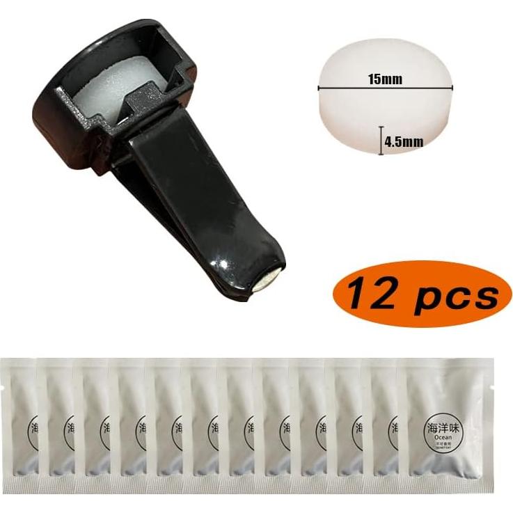 Paquete de 12 Recambios de Clip de Ventilación Sozbkelns - Fragancia Océano