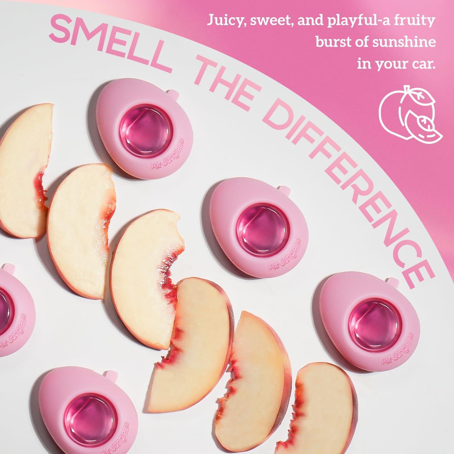 Ambientador de Auto Air Jungles Clip Rosa Melocotón Miel 6 Unidades