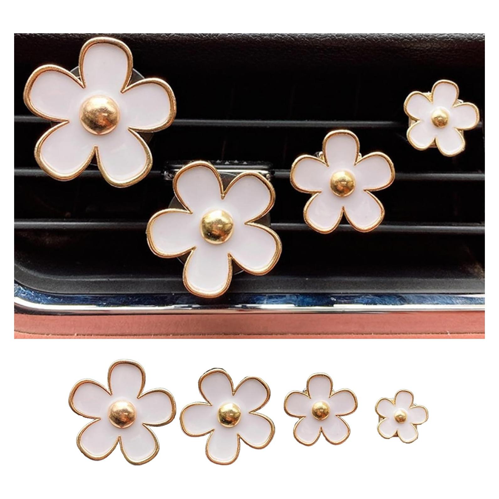 Clip de Ventilación de Aire Margarita Honibaoto 4PCS Blanco