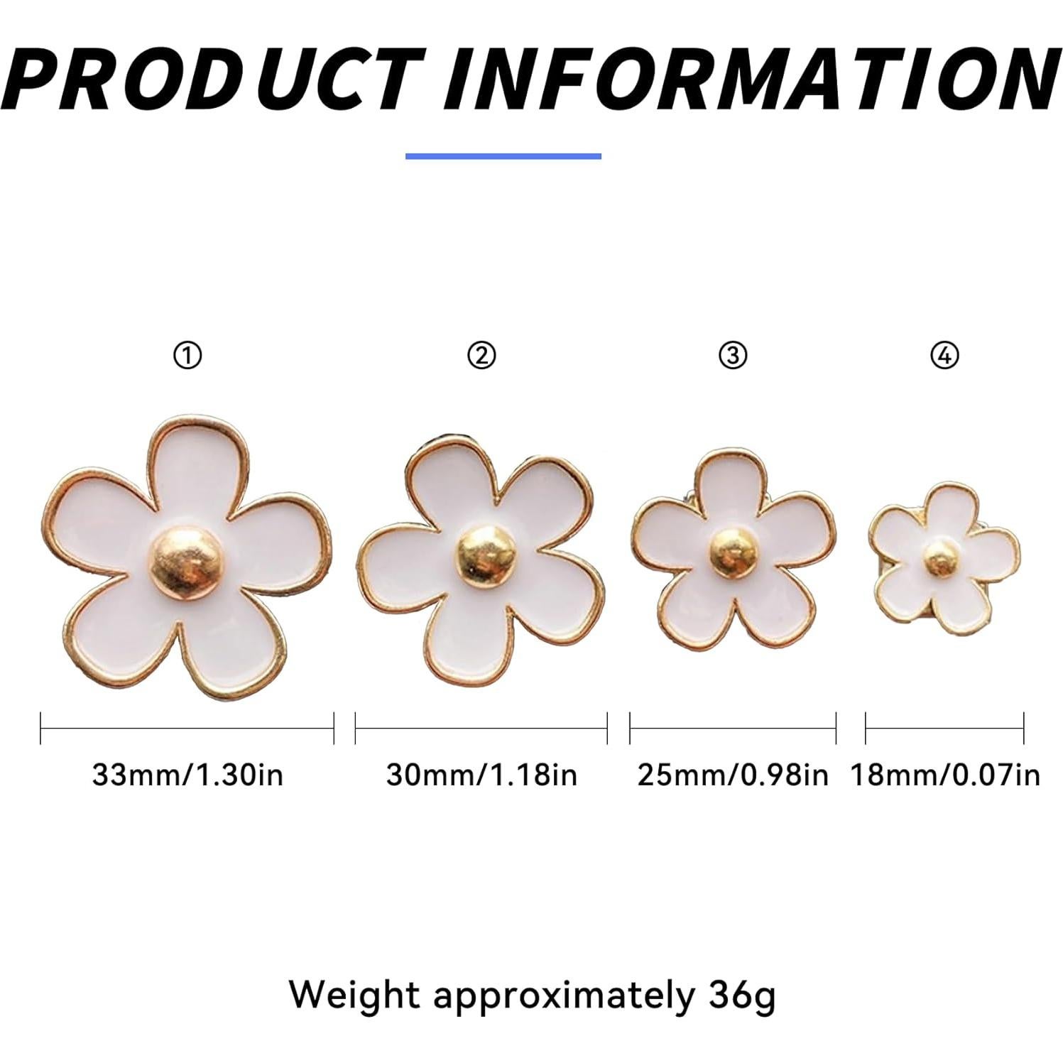 Clip de Ventilación de Aire Margarita Honibaoto 4PCS Blanco