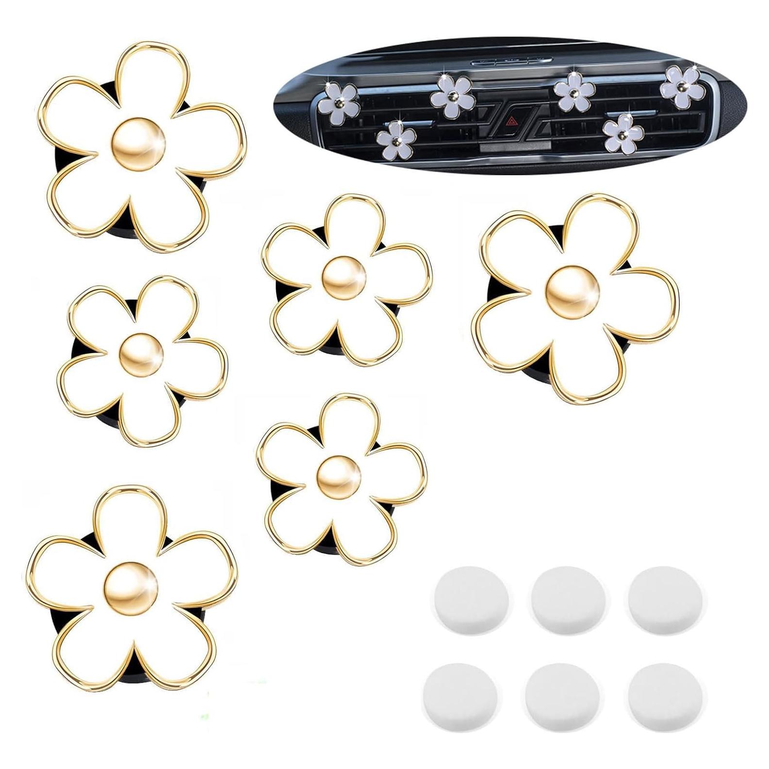 Clip de Ventilación Floral CLUOCKY - 6 Accesorios para Coche