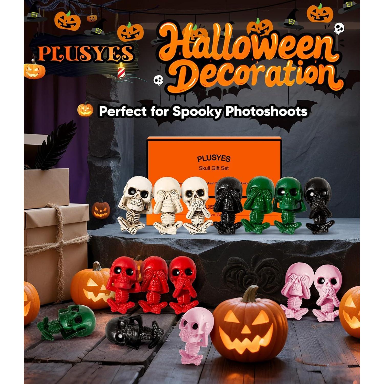 Ambientador de Aire Calavera PLUSYES - Juego de 3 Piezas con Aroma a Cedro