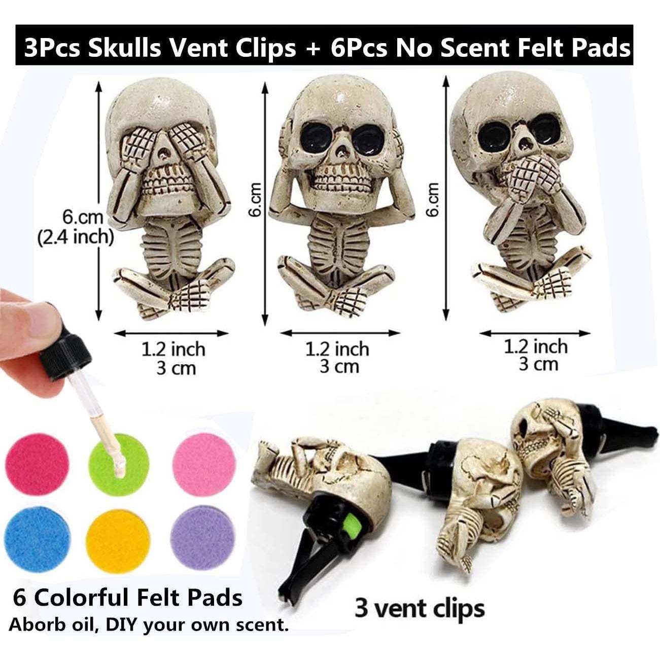 Ambientadores de Coche Calavera Sufuny con 6 Almohadillas