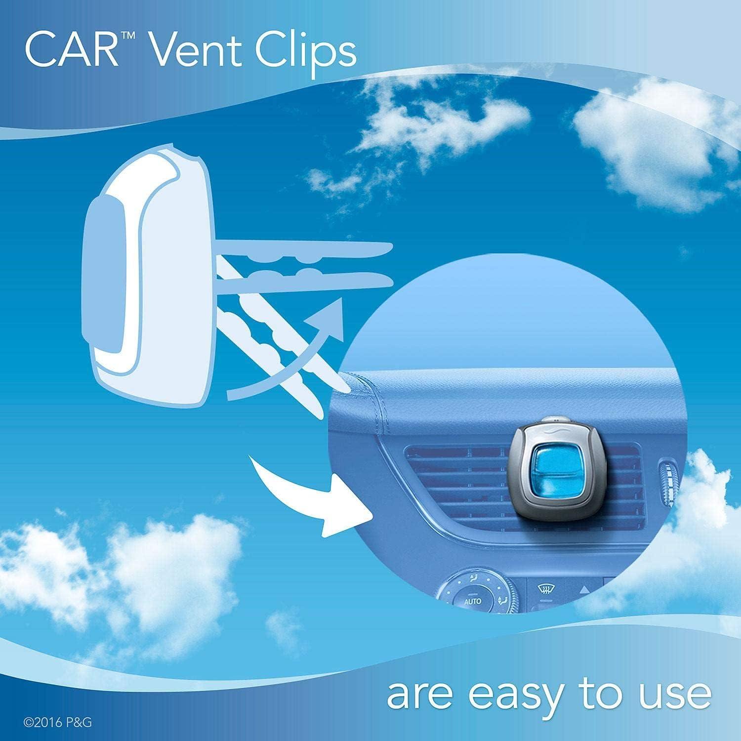 Ambientador de coche Febreze, 5 clips aroma Gain