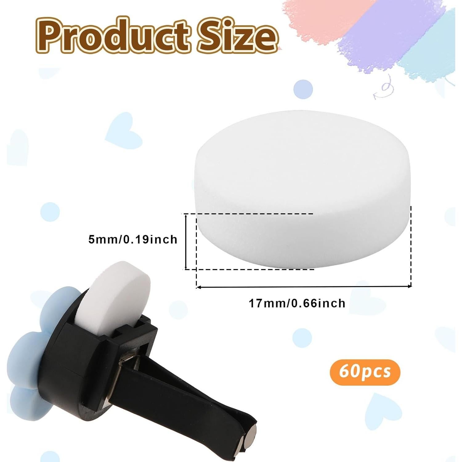 60 Almohadillas de Reemplazo para Clips de Ventilación InnoHHustle