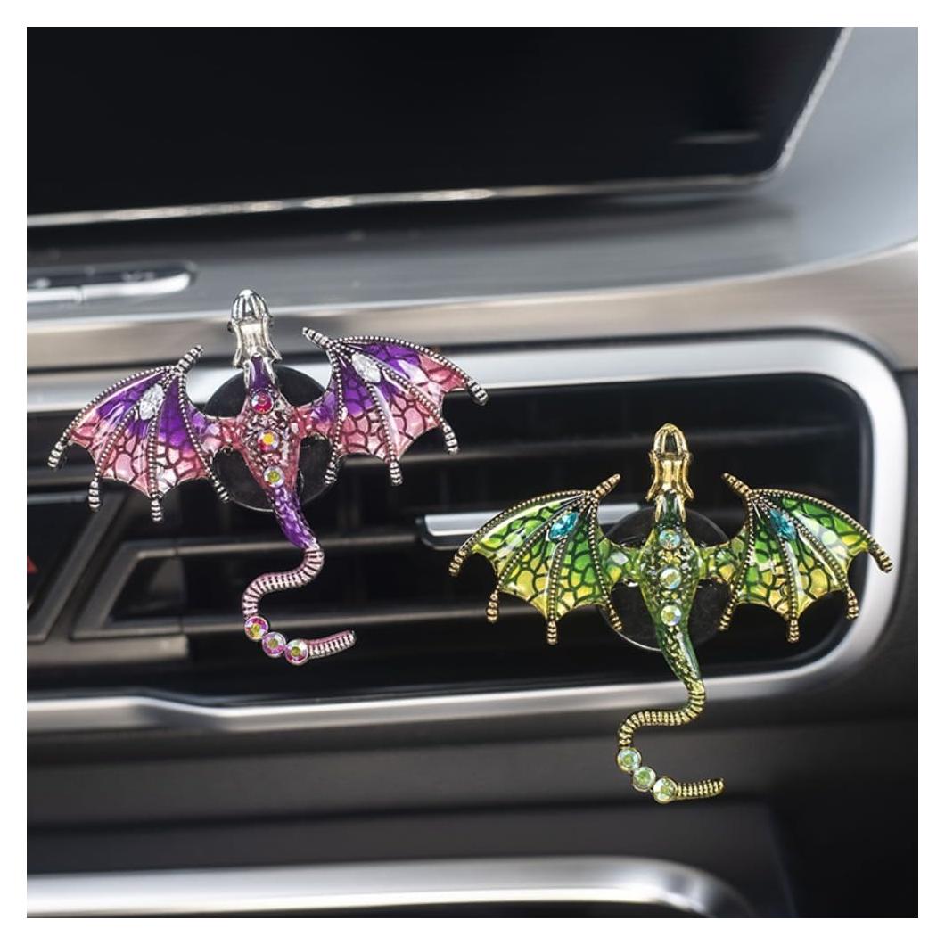 Clip de Ventilación de Dragón Brillante 2 Pcs con Fragancia