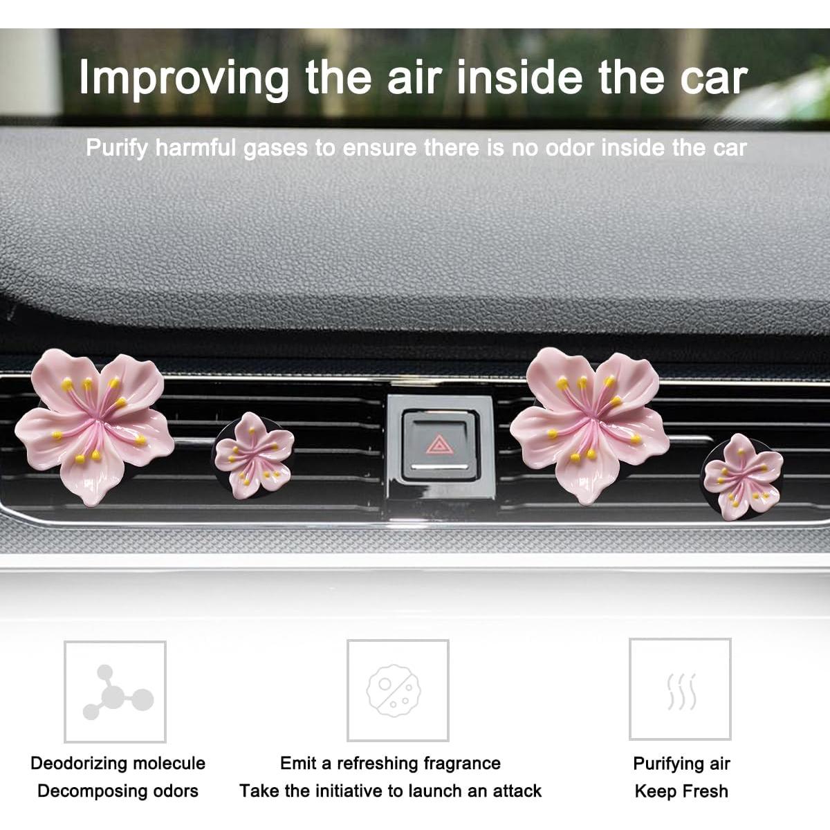 Clip de Ventilación de Aire para Coche Bittwee Rosa 4PCS