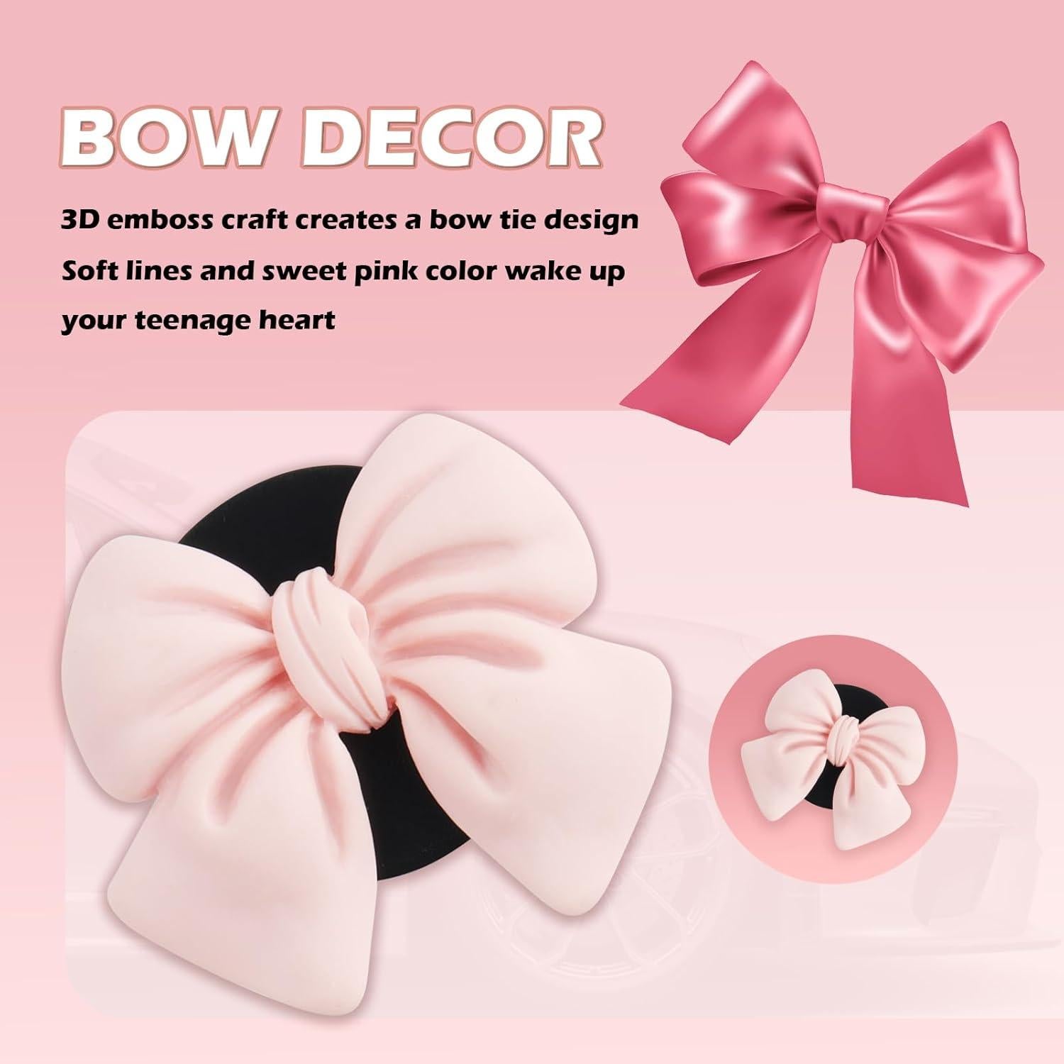 6 Clips de Ventilación de Coche OFBAND Rosa Ajustables