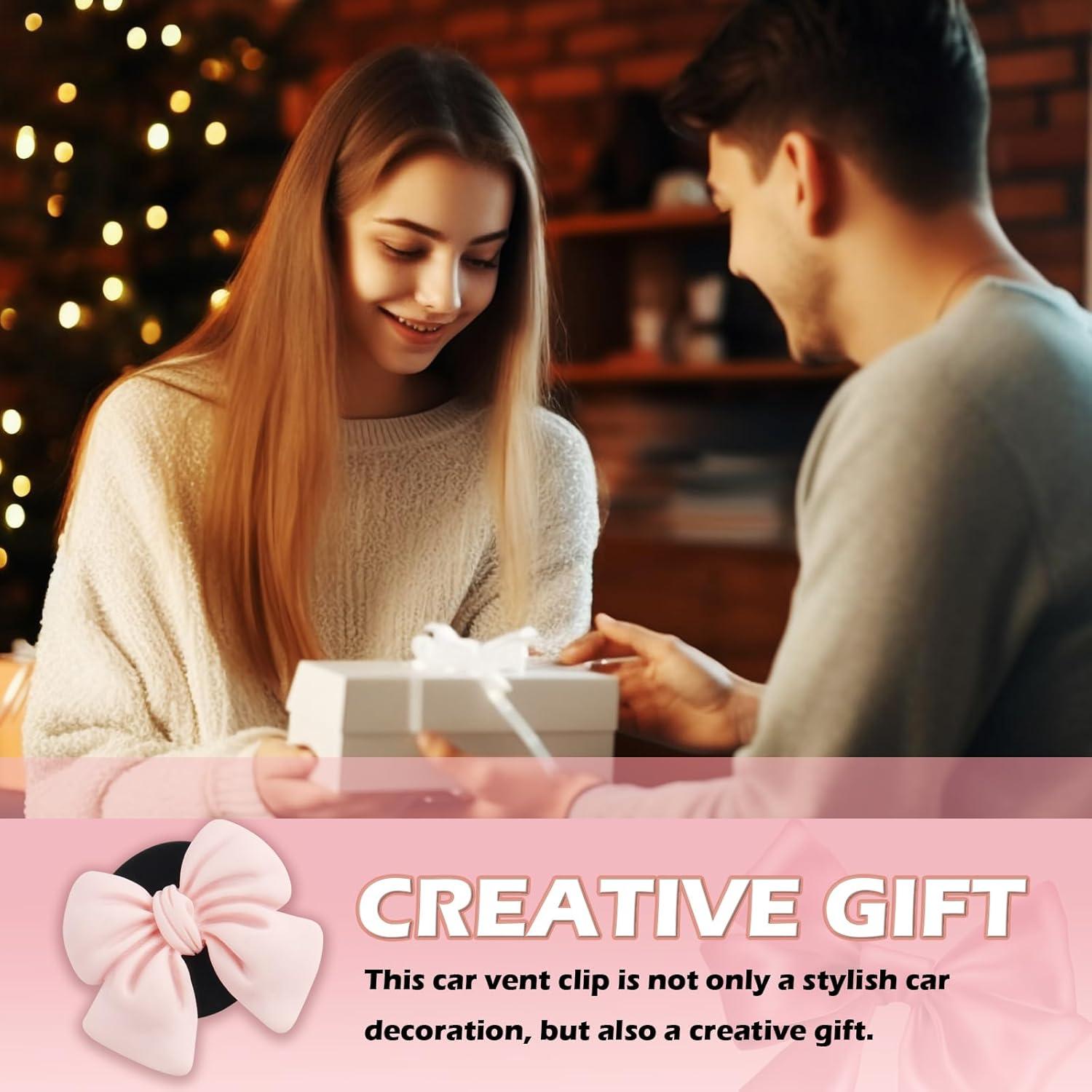 6 Clips de Ventilación de Coche OFBAND Rosa Ajustables