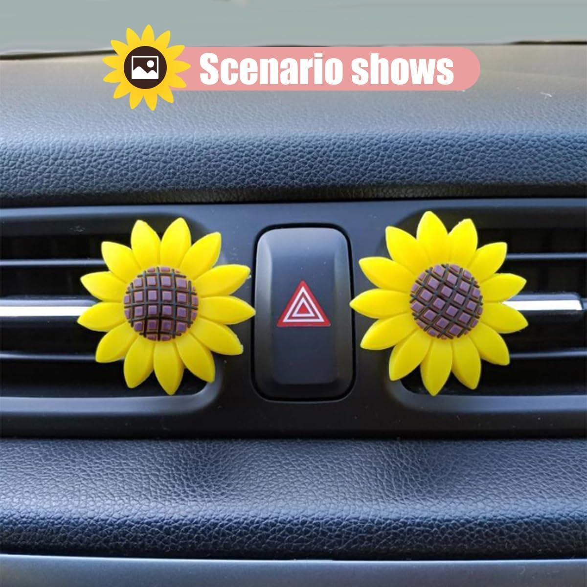 Clip de Ventilación de Aire Girasol SMILFUY Amarillo 6PCS