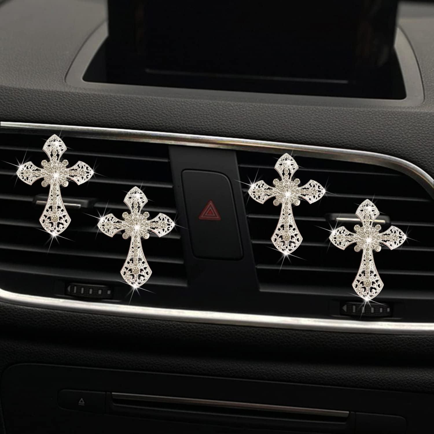 Clip de Ventilación Brillante Xinjincang - 4 Pcs Decoración Auto