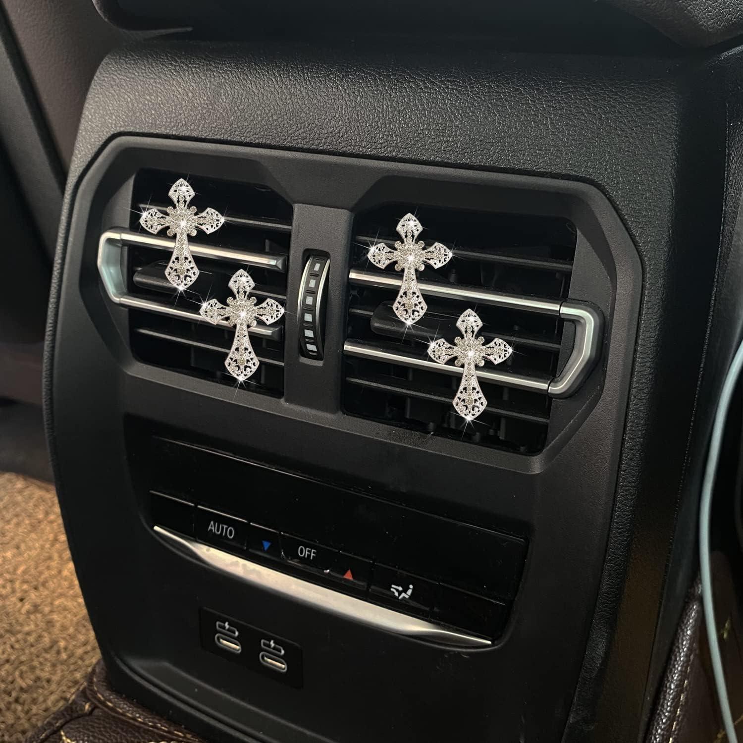 Clip de Ventilación Brillante Xinjincang - 4 Pcs Decoración Auto