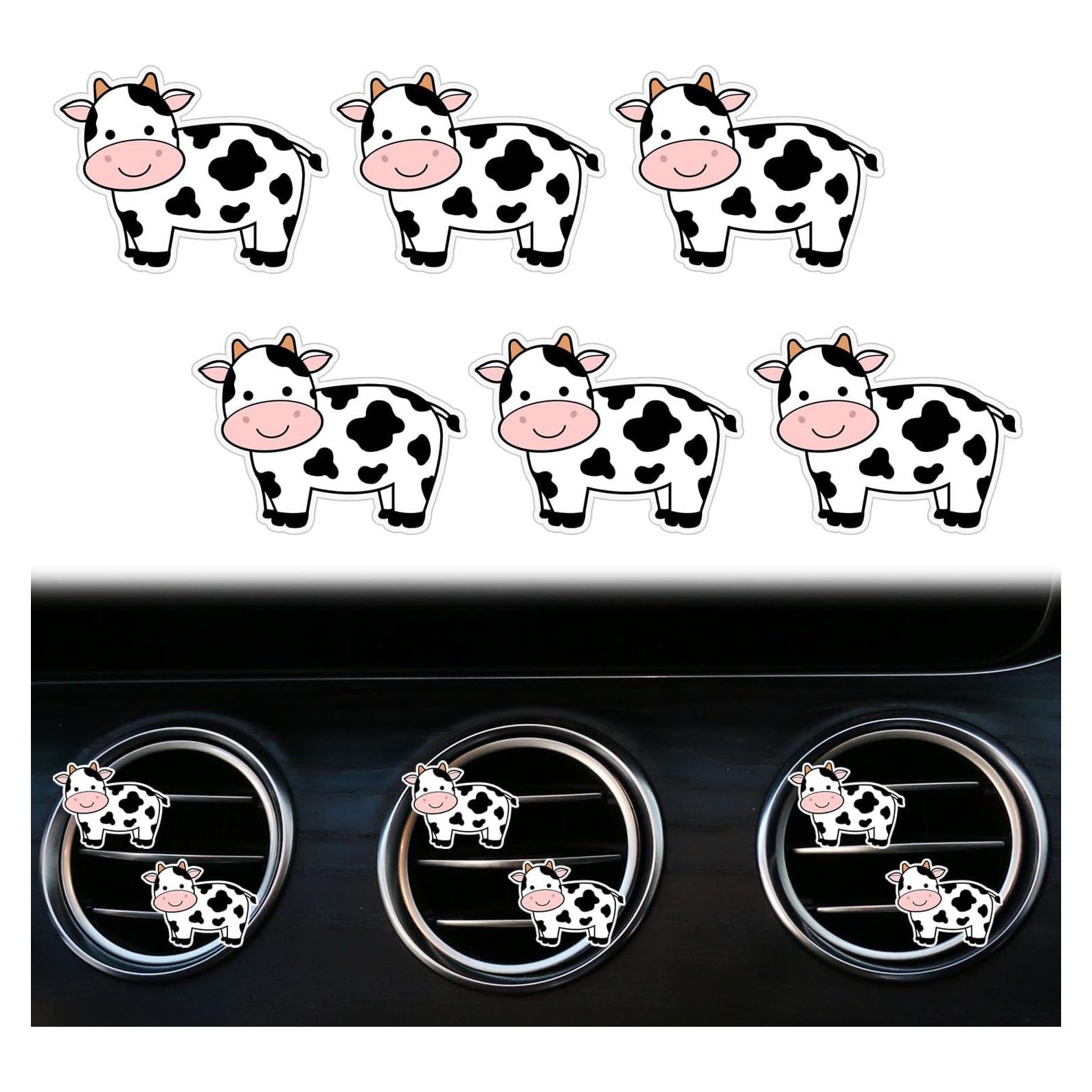 4 Clips de Ventilación PurYupearl en Forma de Vaca - Ambientadores