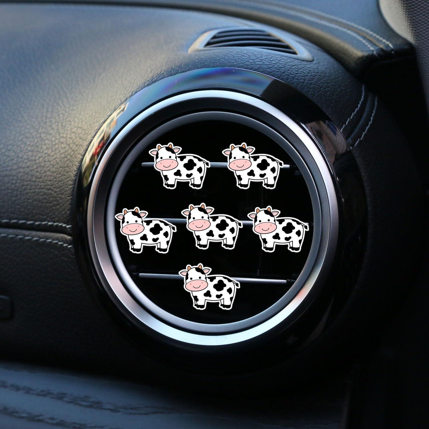 4 Clips de Ventilación PurYupearl en Forma de Vaca - Ambientadores