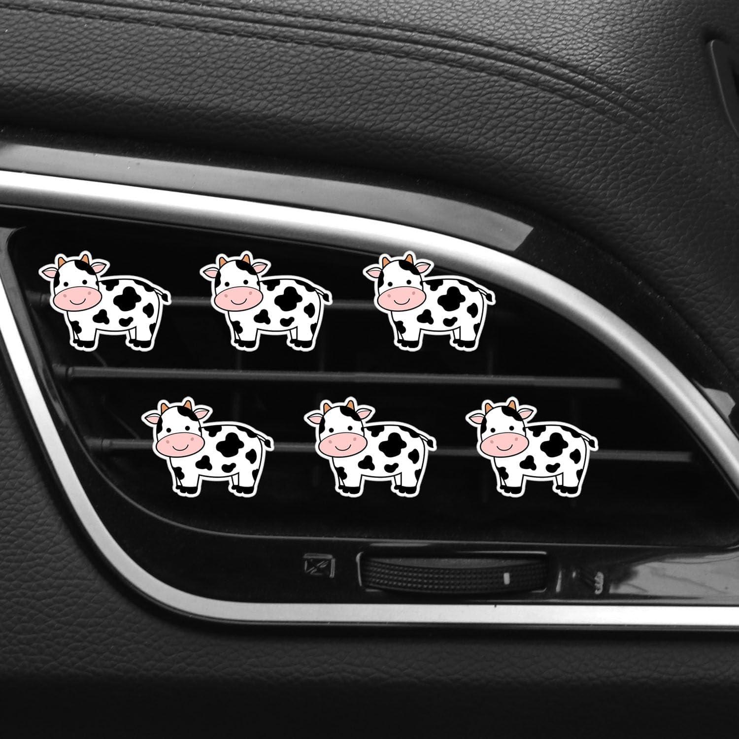 4 Clips de Ventilación PurYupearl en Forma de Vaca - Ambientadores