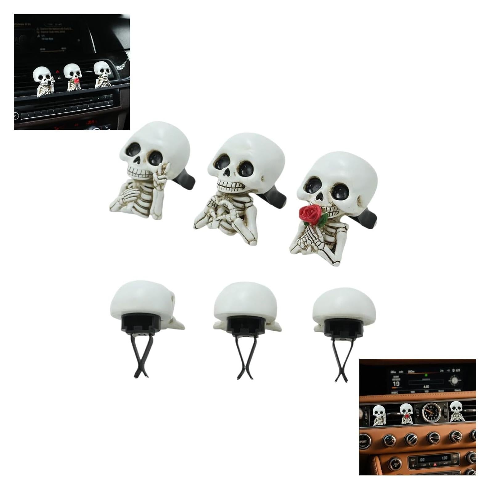 Ambientador de coche calavera gótica KEEYOYOBE - Pack de 3